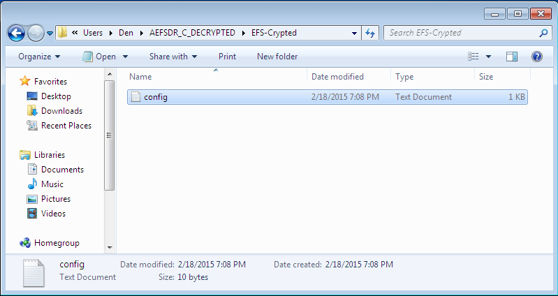 Decrypted files. Encryption Software